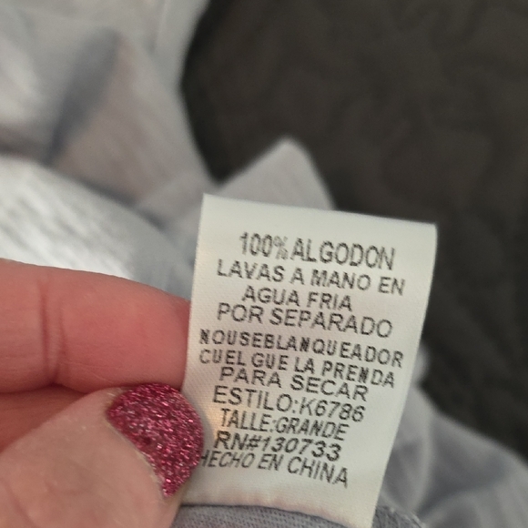 NWT Umgee Large Light Blue Short Sleeve Ruffled Top - Picture 7 of 10